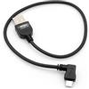 System-S Cavo micro USB cavo dati cavo di ricarica spina angolata 30 cm