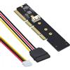 System-S Adattatore NGFF M.2 Key NVME AHCI SSD a PCI E 3.0 Cavo da 35 cm per 110 SSD da 80 mm