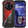 DOOGEE S118 Pro 5G Rugged Smartphone, 24GB RAM + 512GB ROM, 10800mAh, Display 6.6 FHD+ 120Hz, AI Camera 108MP, Octa-Core 6nm, Android 14, Dual SIM, NFC, WiFi6, Unlock, 2025, Rosso