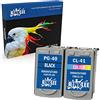 RINKLEE Sostituzione per Canon PG-40 CL-41 Cartuccia d'Inchiostro Compatibile con Canon Pixma iP2600 MP140 MP460 iP1800 iP1900 iP2500 MP190 MP210 MP220 MP170 MP180 MP160 MP450 MP150 | 1 Nero, 1 Colore