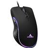 LYCANDER - Mouse ottico con cavo USB (1.5m), DPI regolabile fino a 6400, 7 pulsanti, LED