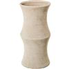 DRW Portaombrelli Rotondo a Forma di Bambù in Ceramica in Beige 50x25x25 cm