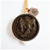 Q-pot. Collana con ciondolo biscotto cacao cicatrice Re Leone Disney...