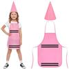 BSBUY Costume da Pastello Bambini con Grembiule e Divertente Cappello Cono