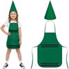BSBUY Costume da Pastello Bambini con Grembiule e Divertente Cappello Cono