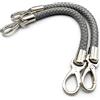 3dancraftit Coppia di manici in pelle intrecciata in microfibra, 30,5 cm, con ganci a moschettone in metallo, manici di ricambio per borsa all'uncinetto/borsa fai da te, grigio CK7N