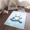 TAPISO Emma Tappeto Pelo Corto Bambini Azzurro Nuvola Blu 140 x 200 cm | 100% Poliestere, altezza pelo 6 mm, stampato
