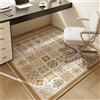 Odot Tappeto Sedia Ufficio Gaming Quadrato, Tappeto Salvapavimento Antiscivolo Protettore del Pavimento Tappetino per Sedia da Ufficio con Ruote per Parquet Piastrelle (stile spagnolo,120x120cm)