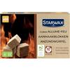 STARWAX Cubetti accendifuoco PEFC Confezione da 64 | Accende rapidamente stufe camini e barbecue, 10 min di combustione, senza odore, non altera il sapore degli alimenti