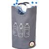 WELLENBORG Contenitore pieghevole grigio grande impermeabile per bottiglie di pegni grande contenitore vuoto