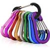 flintronic 10 Pezzi Moschettone Portachiavi, Piccoli Moschettone Piccolo Alluminio, Moschettoni a Sgancio Rapido, Portatile Moschettoni Multipli, per Zaino Cani al Guinzaglio Campeggio Pesca Viaggi