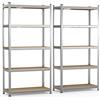 VOUNOT Set di 2 Scaffale Metallo Garage 90x40x180 cm, Scaffali Carichi Pesante, Scaffalature a 5 Ripiani Capacità 875 kg, per Officina, Magazzino, Ufficio