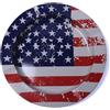 LifeChic Posacenere Rotondo Ø 13,5 cm in Metallo - Bandiera Americana | Interni ed Esterni per Casa, Bar, Ufficio, Ristoranti, Hotel e Giardini