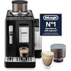 De'Longhi Rivelia Perfetto EXAM440.35.B Macchina da Caffè Automatica, Chicchi Macinati al Momento, Portachicchi Intercambiabile, Montalatte Classico, 8 Ricette, Display Touch a Colori, Nero Onice
