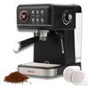 Girmi MC51W Macchina Espresso 20Bar, Macinato e Cialde, Lancia Vapore, Nero | 1350 W, pompa ULKA, portafiltro con 2 filtri e adattatore per cialde in carta