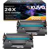 Kuva 26X Cartuccia Toner Compatibile per HP 26X CF226X 26A CF226A | Compatibile per LaserJet Pro M402dn M402n M402d M402dw, LaserJet Pro MFP M426dw M426fdw M426fdn Toner (2 Nero)