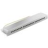 deleyCON CAT6a Patch Panel 24 Porte del Desktop 19" Pollici Montaggio Rack Assemblaggio del Server 24x RJ45 Schermato TIA568A TIA568B - Grigio Chiaro