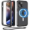 Beeasy Cover per iPhone 15 Plus Impermeabile IP68 con MagSafe, 360 Militare Antiurto Indistruttibile Resistente Doppia Protezione Custodia, Ermetica Antipolvere Subacquea Waterproof Case, 6.7"