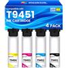 Hookink T9451 Cartucce Compatibili per Epson T9451 T9452 T9453 T9454 per Epson Workforce Pro WF-C5710DWF WF-C5790DWF WF-C5290DW WF-C5210DW WF-C5710 WF-C5210 WF-C5290 5,000 Pagina, 4-Pack