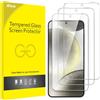 JETech Pellicola Protettiva per Samsung Galaxy S24, 3 Pezzi | HD Trasparente, Compatibile con Face ID, Vetro Temperato Antigraffio