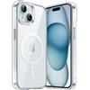 JETech Cover Magnetica per iPhone 15 Plus, Trasparente | Compatibile con MagSafe, Custodia Bumper Antiurto, Antigraffio, Retro Trasparente