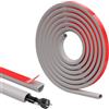 OSDUE 4m Canalina Passacavi Adesiva, Flessibile PVC per TV Muro Pavimento | Canalina Passacorda per Cavi Elettrici Semicircolare Copricavi Copri Fili, Facile Install, Soffitti Pareti Piastrelle, Grigio