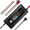 ECO-WORTHY Caricabatterie LiFePO4 12V/24V 20A Multi-Corrente | con opzioni Multi-Corrente 5A/10A/15A/20A,rilevamento automatico della tensione della batteria Piombo-Acido LiFePO4
