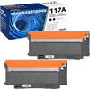 colorfly 117A W2070A Compatibile con HP 117A Set di toner 178nwg | per toner HP Color Laser MFP 178nwg 178nw MFP 179fwg 179fnw 150nw 150a W2070A W2071A W2072A W2073A Toner, 2-Nero