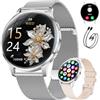 LIGE Smartwatch Donna, Display AMOLED 1,32'', 9mm Ultra Sottile con Chiamate, Fitness Watch con Frequenza Cardiaca & Sonno, 120+ Modalità Sport, Salute Femminile, per iOS/Android, Argento