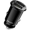 deleyCON 4,8A Accendisigari Caricabatterie USB - 4800mA di Carica Rapida USB a 2 Porte - Mini Caricatore da Auto Compatibile con iPhone 17/16/15/14/13, iPad Pro/Air 2/Mini, S25/S24 e Altro Ancora