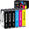 Hookink 405XL Cartucce Compatibili per Cartucce Epson 405XL per WF-3820 | WF-3825 WF-4820 WF-4825 WF-4830 WF-7830 WF-7835 WF-7840 Confezione da 6 (3 Nero Ciano Magenta Giallo)
