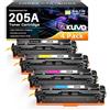 Kuva 205A Toner Compatibili per HP 205A CF530A CF531A CF532A CF533A | per Color Laserjet Pro MFP M181n M181fw M180n M180nw, Color Laserjet Pro M154nw M154a (4-Pack)