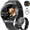 LIGE Smartwatch Donna, Display AMOLED 1,32'', 9mm Ultra Sottile con Chiamate, Fitness Watch con Frequenza Cardiaca & Sonno, 120+ Modalità Sport, Salute Femminile, per iOS/Android, Nero