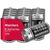 Warriors 12X Batteria C LR14 1,5V Alcalina, Lunga Durata | Antifughe, fino a 10 anni di durata. Per giocattoli, torce, radio, orologi ed elettrodomestici