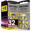 Rayovac 32 Batterie per Apparecchi Acustici Rayovac Extra Misura 10 | 4+1 Blister da 8 Pile