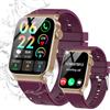 STECEi Smartwatch Uomo Donna, Schermo HD da 1,85'' Orologio Smartwatch con Effettua/Risposta Chiamate, 112 Sportive Smart Watch con Contapassi/Sonno/Cardiofrequenzimetro, Impermeabile IP68, Borgogna