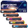 Hyggetech TN241 TN245 Toner Compatibile per Brother TN241 TN245, 4 Pezzi | Compatibile con Brother DCP-9020CDW, DCP-9022CDW, HL-3140CW, HL-3142CW, HL-3152CDW, HL-3172CDW, MFC-9142CDN, MFC-9332CDW