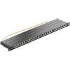 deleyCON Patch Panel 0,5 Unità Cat 6a Mini 24 Porte - Desktop Montaggio a Rack 19 Pollici Server RJ45 Schermato TIA568A TIA568B - Nero