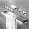 ZUNTO Porta Asciugamani Bagno + Porta Carta Igienica + 2 PZ Ganci Adesivi | Set Accessori Bagno Senza Forare in Acciai Inossidabili, Autoadesivi per Armadi da Bagno e Cucina