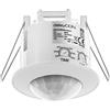 deleyCON Sensore di Movimento a Infrarossi da Incasso 360°, 1 Pezzo, Bianco | Supporto a soffitto per uso interno, controllo della luce, portata 6 m, sensore di luce integrato