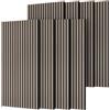 TONOR Pannelli Decorativi per Pareti Legno, 120x60-5.76㎡, 8 Pezzi, Grigio | Pannelli Fonoassorbenti Mdf,Pannello Decorativo Parete Isolante Acustico,Decorazione da Parete per Interni, Studio, tv Parete