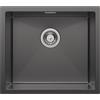 CECIPA Lavello Nero Antracite 50x44cm, Lavello Cucina in Acciaio Inox Angolare, Lavello Cucina in Acciaio Inox Lavello da Incasso Piccolo incluso Sifone, Lavabo Cucina da 50cm di Altezza senza