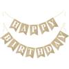 G2PLUS Bandierine Happy Birthday Pre-Assemblate,Festoni Compleanno Oro | Champagne Brillantino Striscione Buon Compleanno in Carta Premium,Grand Format 16×20 cm per Decorazioni Feste,Compleannos