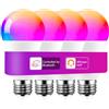 iLC LED Lampadine Bluetooth, 12W E27 Lampadina Compatibile con Alexa (sono necessari i dispositivi Echo), 2700K-6000K CCT + Multicolore (4 pezzi)