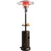 Outsunny Fungo Riscaldante per Esterno a Gas 13kW, Tavolino, Ruote, Marrone | Stufa a Gas Propano Portatile, Regolazione Continua, Accensione Piezoelettrica, Antiribaltamento, per Giardino Patio Terrazzo