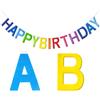 G2PLUS Striscione Happy Birthday,Festone Compleanno con Lettere Colorata | Scritta Birthday Tessuto Non Tessuto Riempito di Cotone Decorazione per Festa di Compleanno