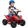 AIYAPLAY Quad Elettrico per Bambini 18-48 Mesi 6V, Portata 25 kg, Rosso | Auto Elettrica per Bambini, Marcia Avanti, 2 km/h, Interno ed Esterno