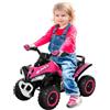 HOMCOM Macchina Cavalcabile per Bambini 18-36 Mesi in PP e Metallo Rosa | Mini Quad per Bambini a Spinta Manuale, Musiche Integrate, Fari Funzionanti, Manubrio Ampio, 67.5x38x44cm