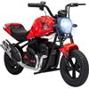 AIYAPLAY Moto Cross Elettrica per Bambini 24V Motore Brushless 180W, Rosso | Batteria al Litio, Motorino Elettrico Bimbi 6-12 Anni, Pneumatici 30cm in Gomma, Freno a tamburo, Luci, Musica USB, 10-18km/h