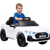AIYAPLAY Macchina Elettrica per Bambini 12V Audi A5L con Telecomando Bianco | Batteria al Litio, Auto Elettrica per Bambini, 2 Motori, Telecomando, Sospensioni, Porte Apribili, Fari, Musica, 3-6 Anni
